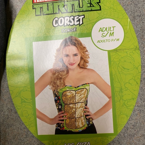 Teenage Mutant Ninja Turtles Corset Adult S/M Costume Cosplay NWT - Picture 1 of 5